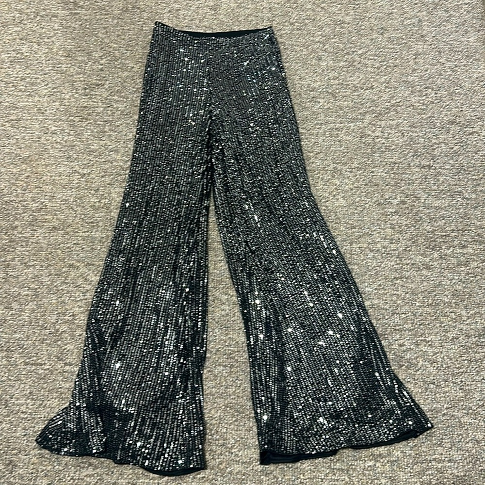 Altars State black sequined flare pants! So cute. Size M.